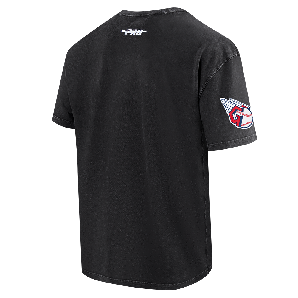 Pro Standard Cleveland Guardians Waves Roses Tee Shirt-Black - BLACK Thumbnail View 4