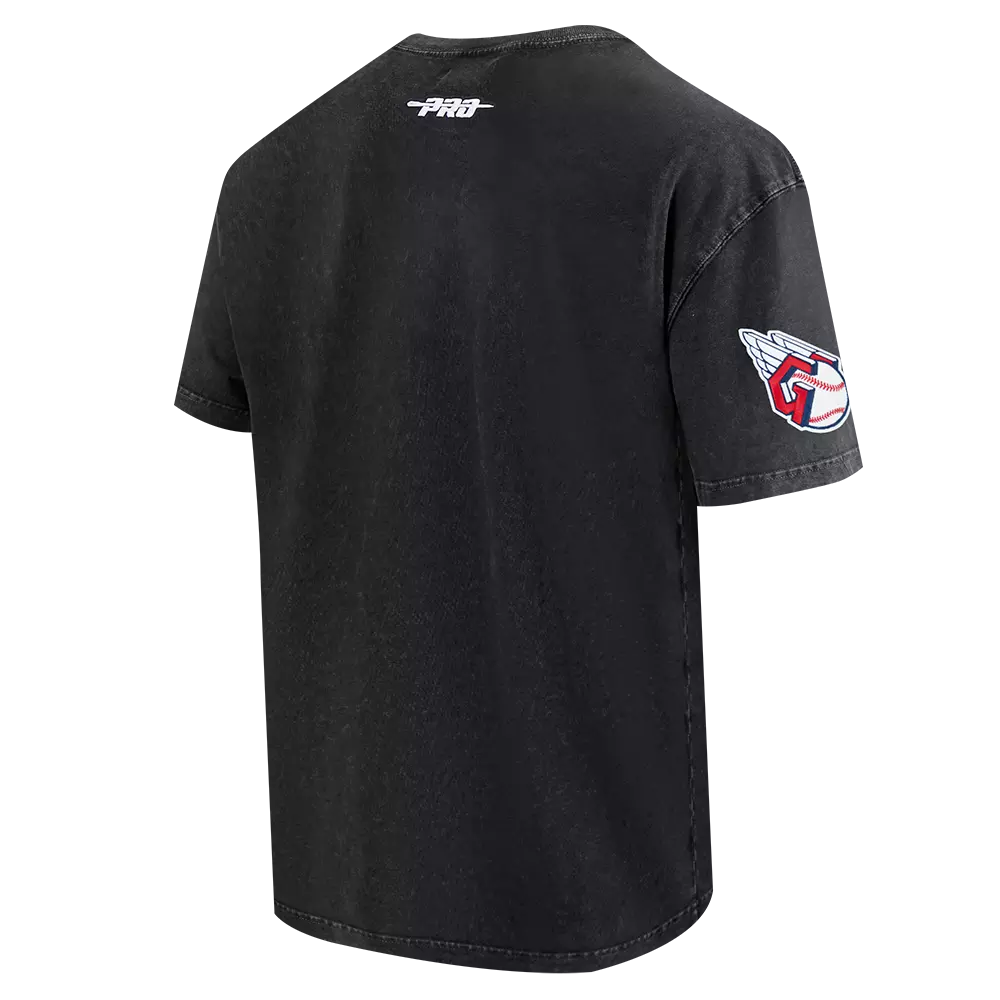 Pro Standard Cleveland Guardians Waves Roses Tee Shirt-Black - BLACK