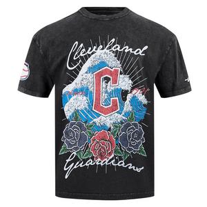 Pro Standard Cleveland Guardians Waves Roses Tee Shirt-Black