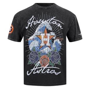 Pro Standard Houston Astros Waves Roses Tee Shirt-Black