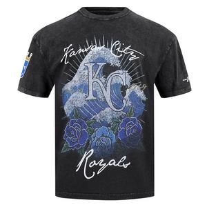 Pro Standard Kansas City Royals Waves Roses Tee Shirt-Black