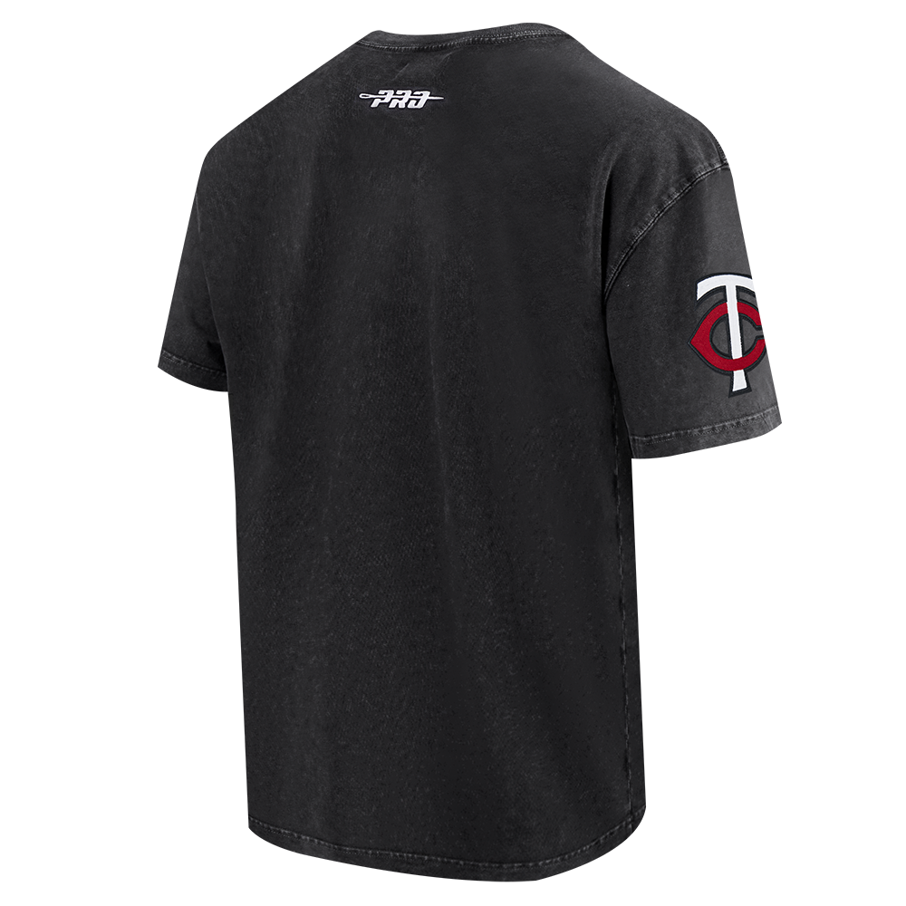 Pro Standard Minnesota Twins Waves Roses Tee Shirt-Black - BLACK Thumbnail View 4