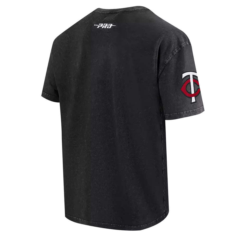 Pro Standard Minnesota Twins Waves Roses Tee Shirt-Black - BLACK