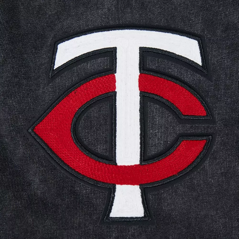 Pro Standard Minnesota Twins Waves Roses Tee Shirt-Black - BLACK