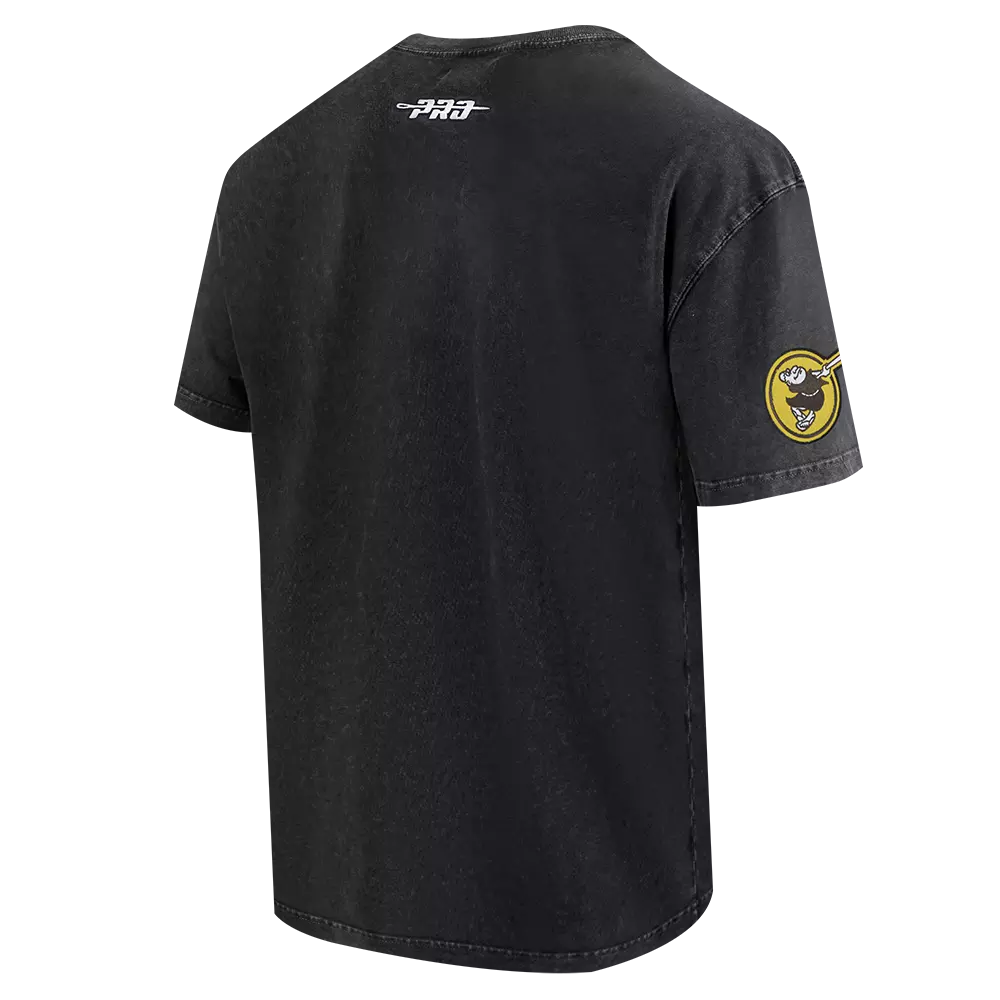 Pro Standard San Diego Padres Waves Roses Tee Shirt-Black - BLACK