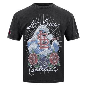Pro Standard St. Louis Cardinals Waves Roses Tee Shirt-Black