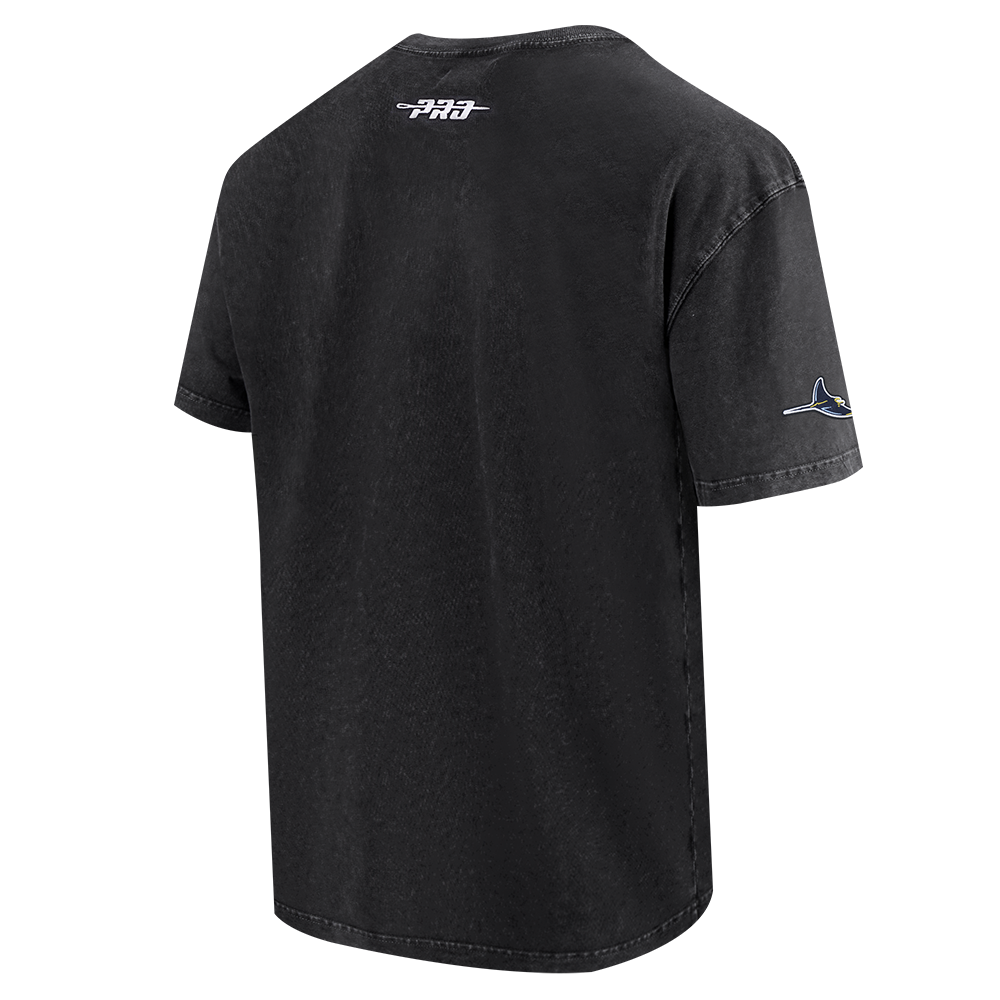 Pro Standard Tampa Bay Rays Waves Roses Tee Shirt-Black - BLACK Thumbnail View 4