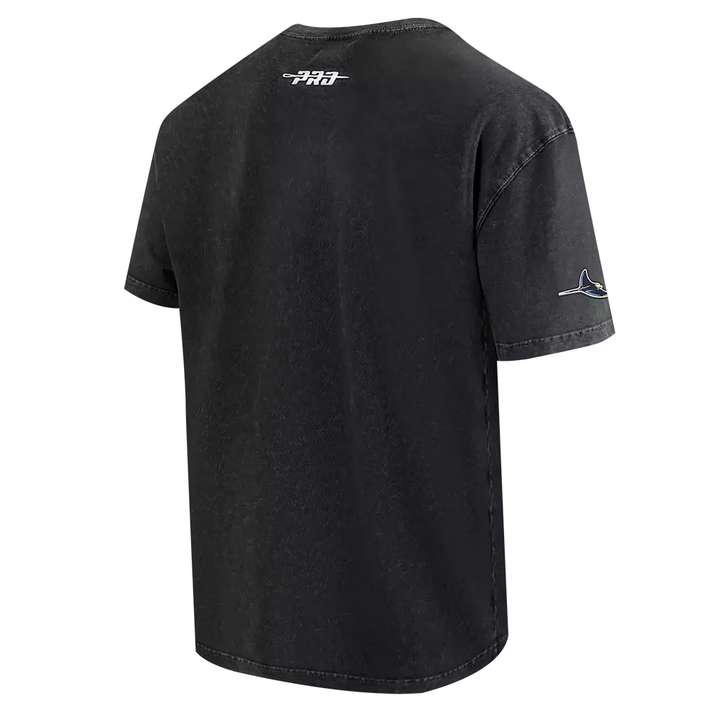 Pro Standard Tampa Bay Rays Waves Roses Tee Shirt-Black - BLACK