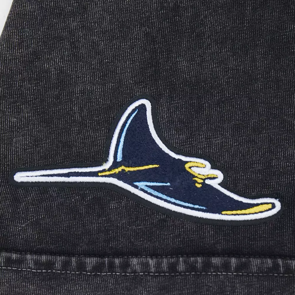 Pro Standard Tampa Bay Rays Waves Roses Tee Shirt-Black - BLACK