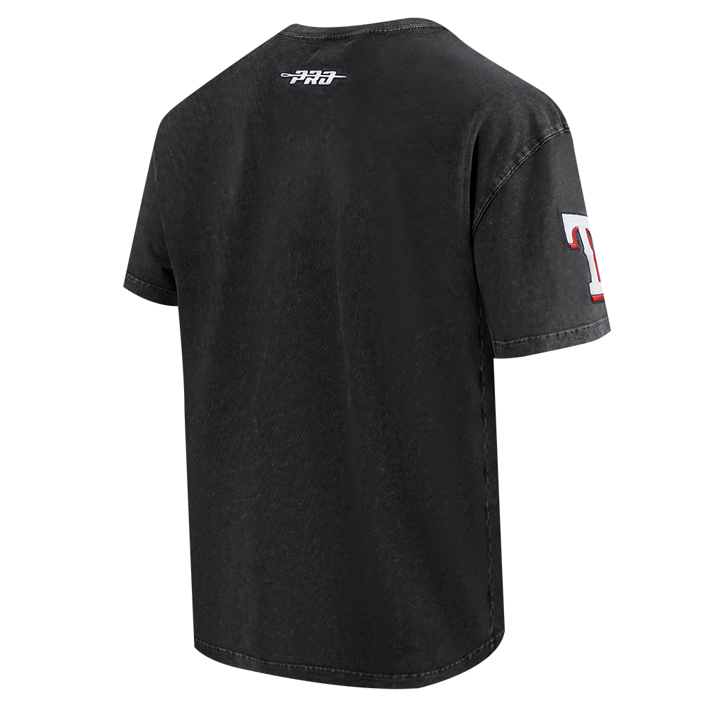 Pro Standard Texas Rangers Waves Roses Tee Shirt-Black - BLACK Thumbnail View 4