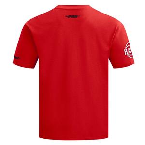 Pro Standard Atlanta Hawks Fire Roses Tee Shirt-Red