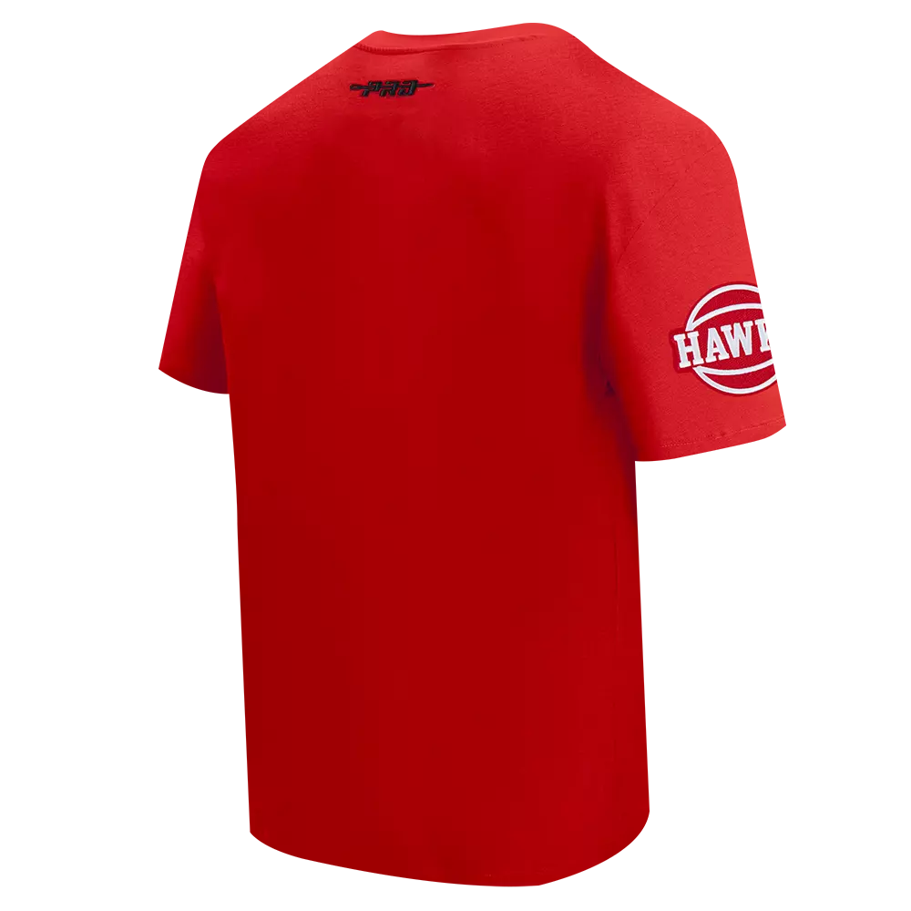 Pro Standard Atlanta Hawks Fire Roses Tee Shirt-Red - RED