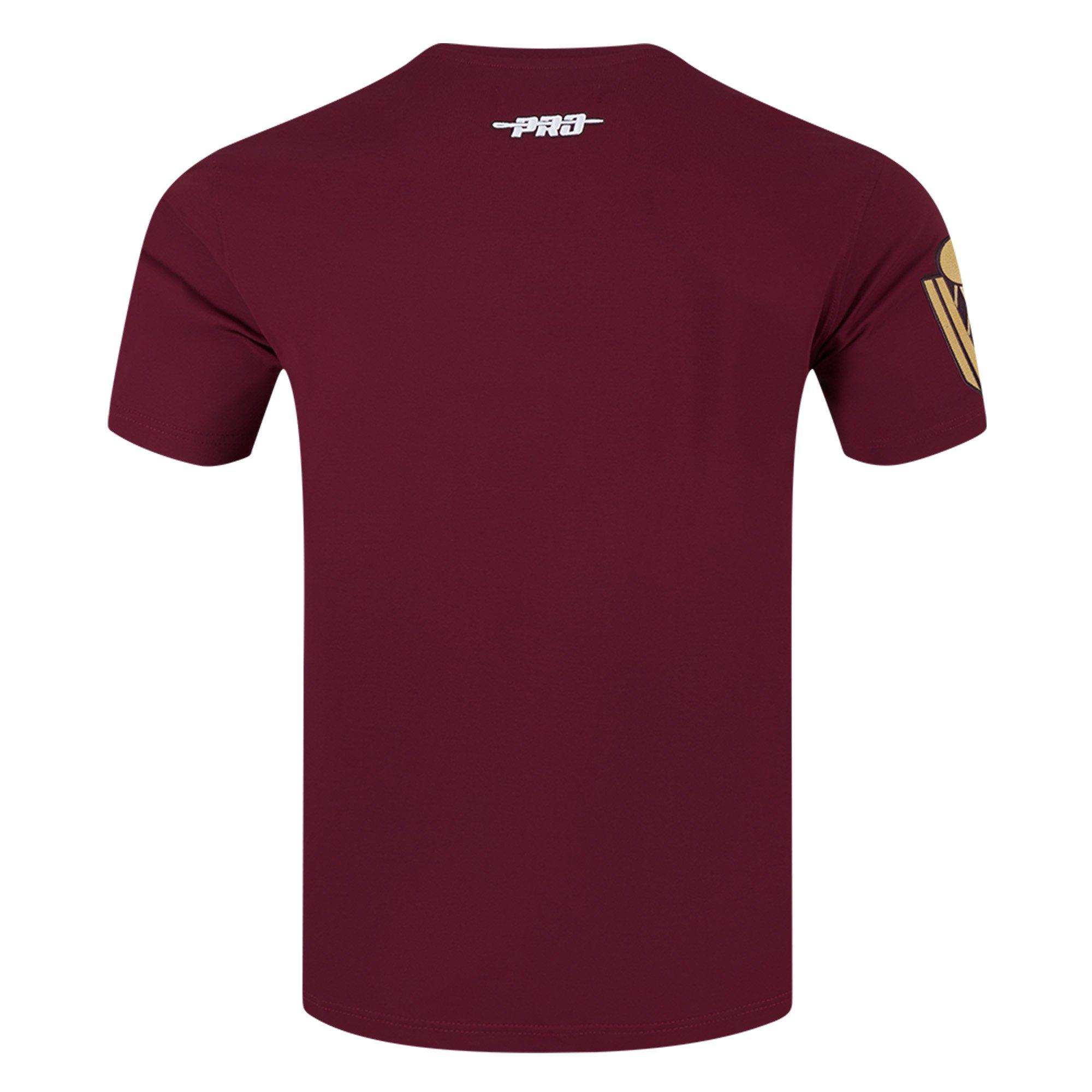 Pro Standard Cleveland Cavaliers Fire Roses Tee Shirt-Maroon - MAROON Thumbnail View 2