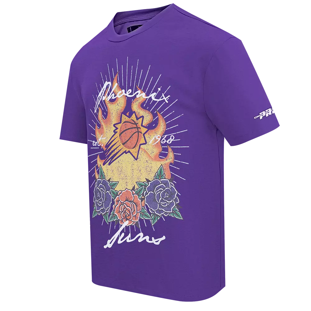 Pro Standard Phoenix Suns Fire Roses Tee Shirt-Purple - PURPLE