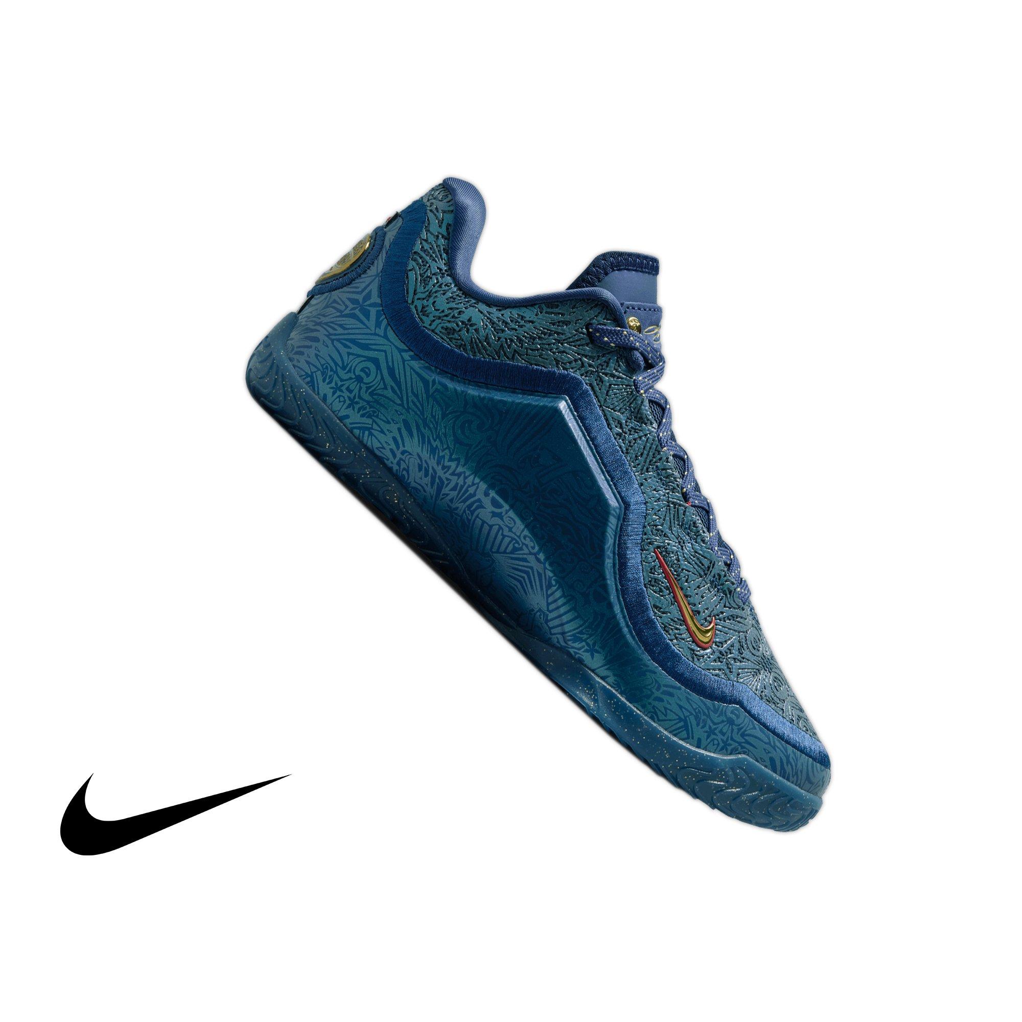 Nike LeBron XXIII "Out For Redemption" Grade School Kids' Basketball Shoe - MIDNIGHT NAVY/METALLIC GOLD Thumbnail View 1