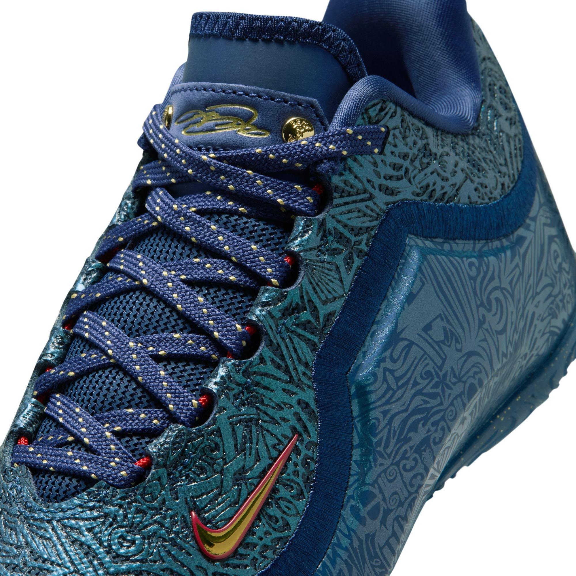 Nike LeBron XXIII "Out For Redemption" Grade School Kids' Basketball Shoe - MIDNIGHT NAVY/METALLIC GOLD Thumbnail View 5