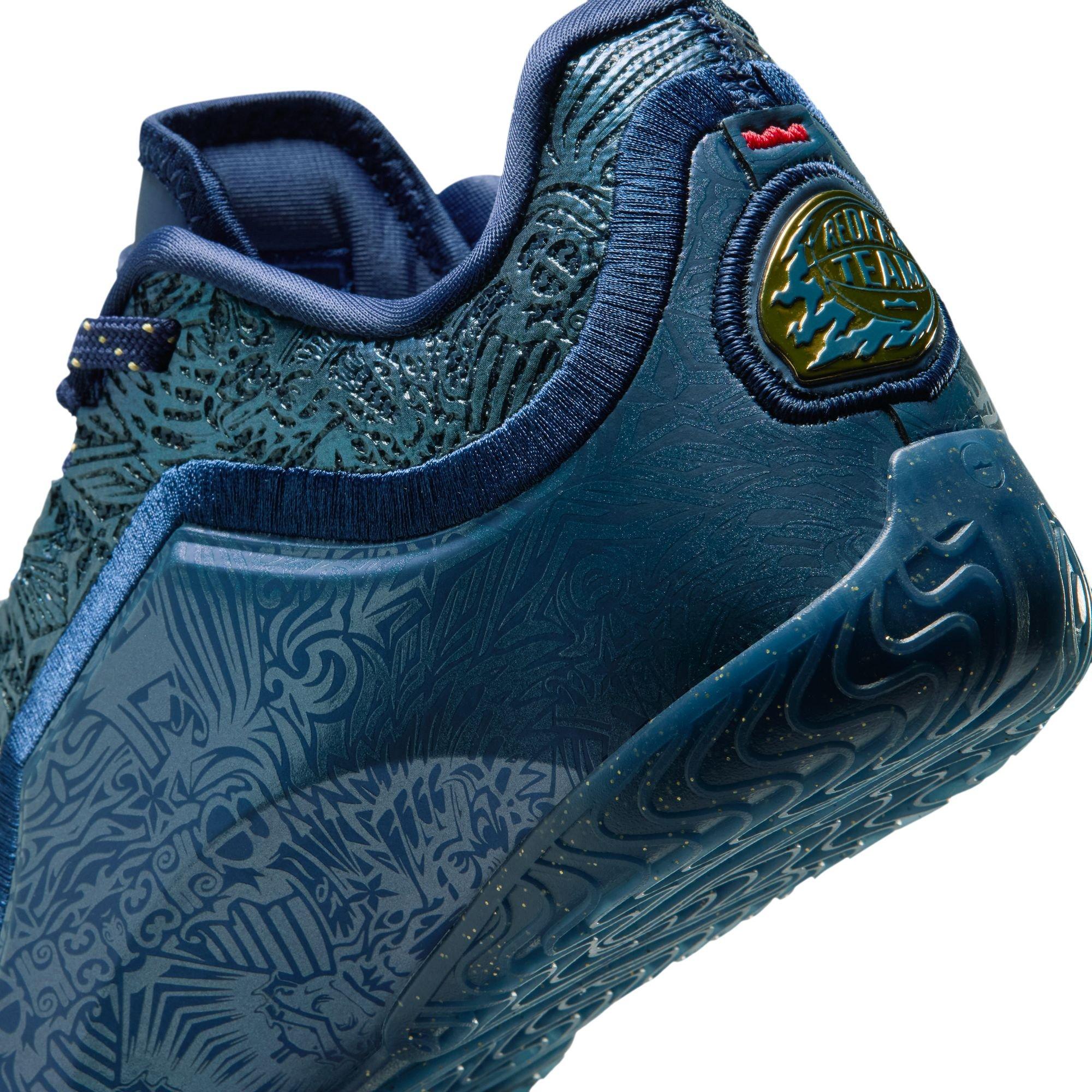 Nike LeBron XXIII "Out For Redemption" Grade School Kids' Basketball Shoe - MIDNIGHT NAVY/METALLIC GOLD Thumbnail View 6