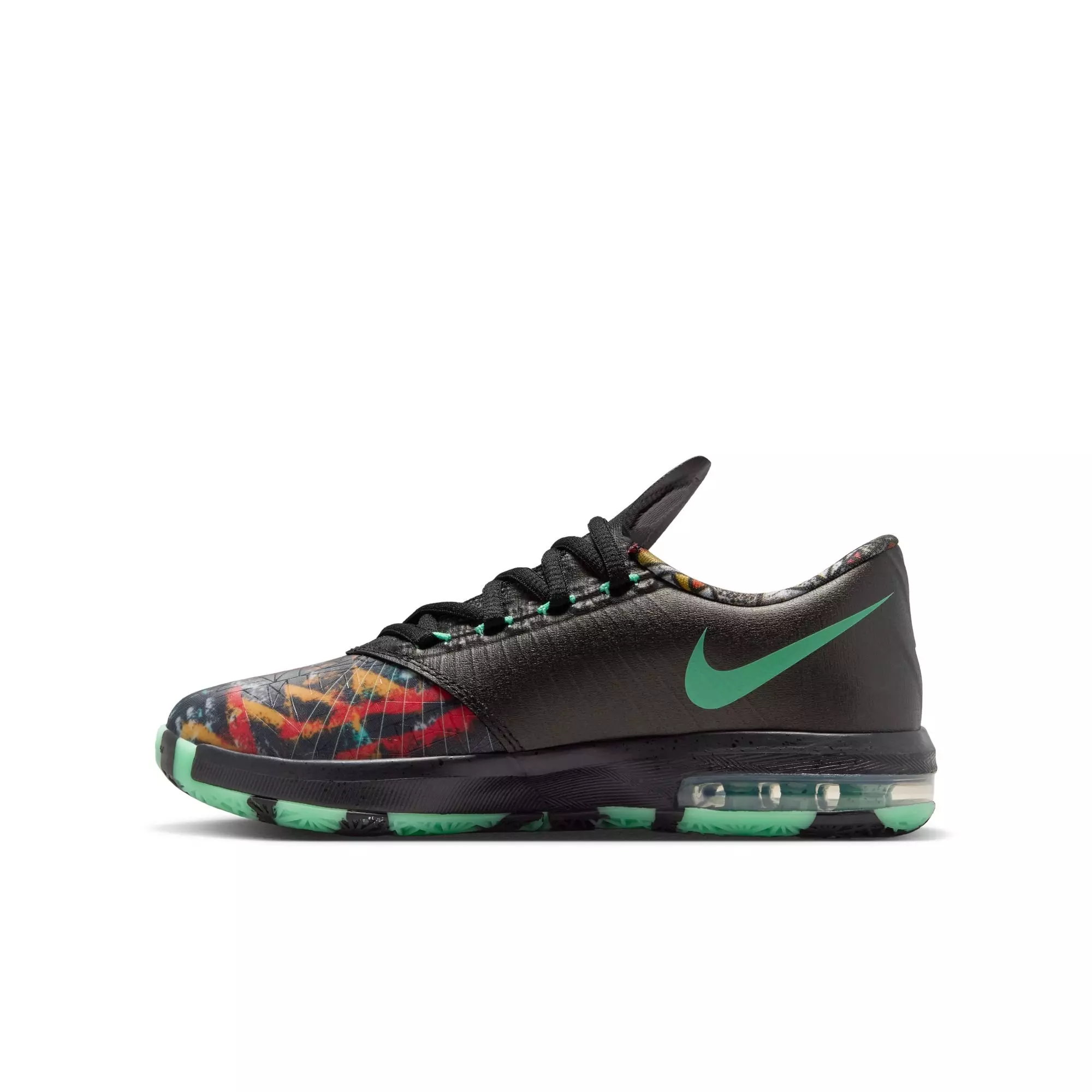 Nike Zoom KD 6 "All-Star Illusion" Grade School Kids' Basketball Shoe - GREEN GLOW/BLACK