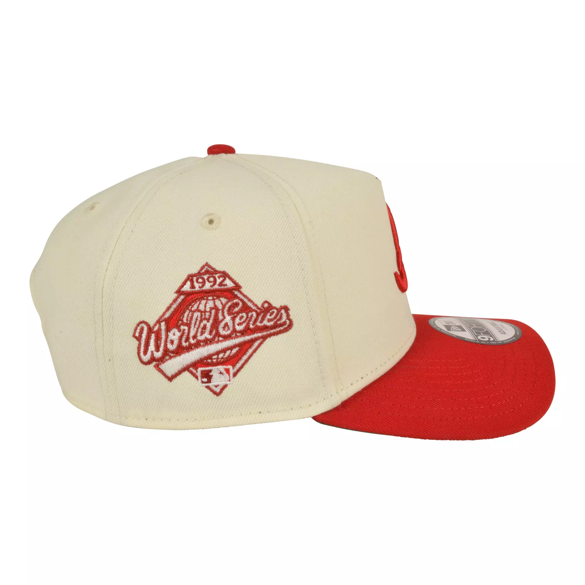 New Era Atlanta Braves 9FORTY A-Frame Roses Snapback Hat - White/Red - WHITE/RED