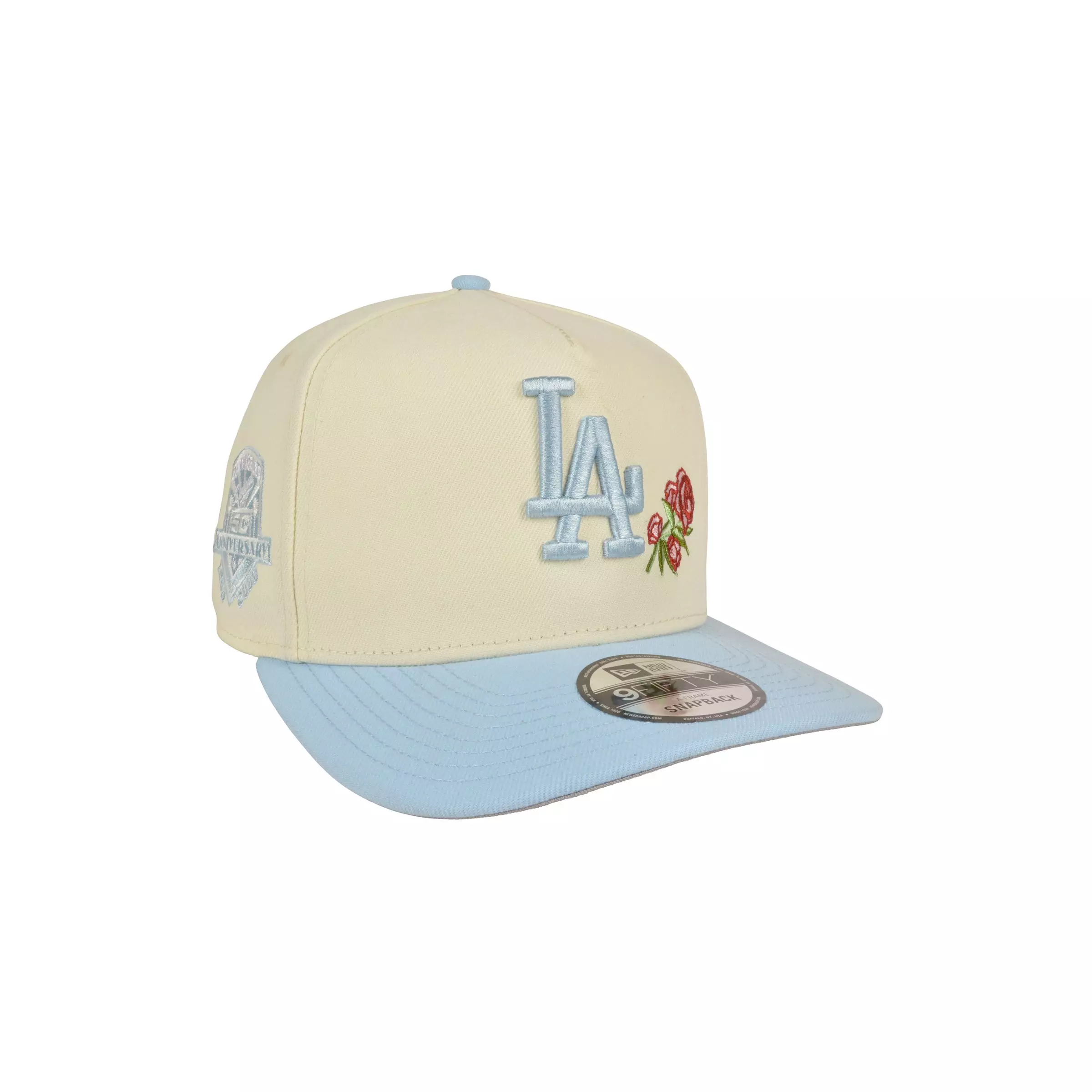 New Era Los Angeles Dodgers 9FIFTY A-Frame Roses Snapback Hat - Light Blue - LT BLUE
