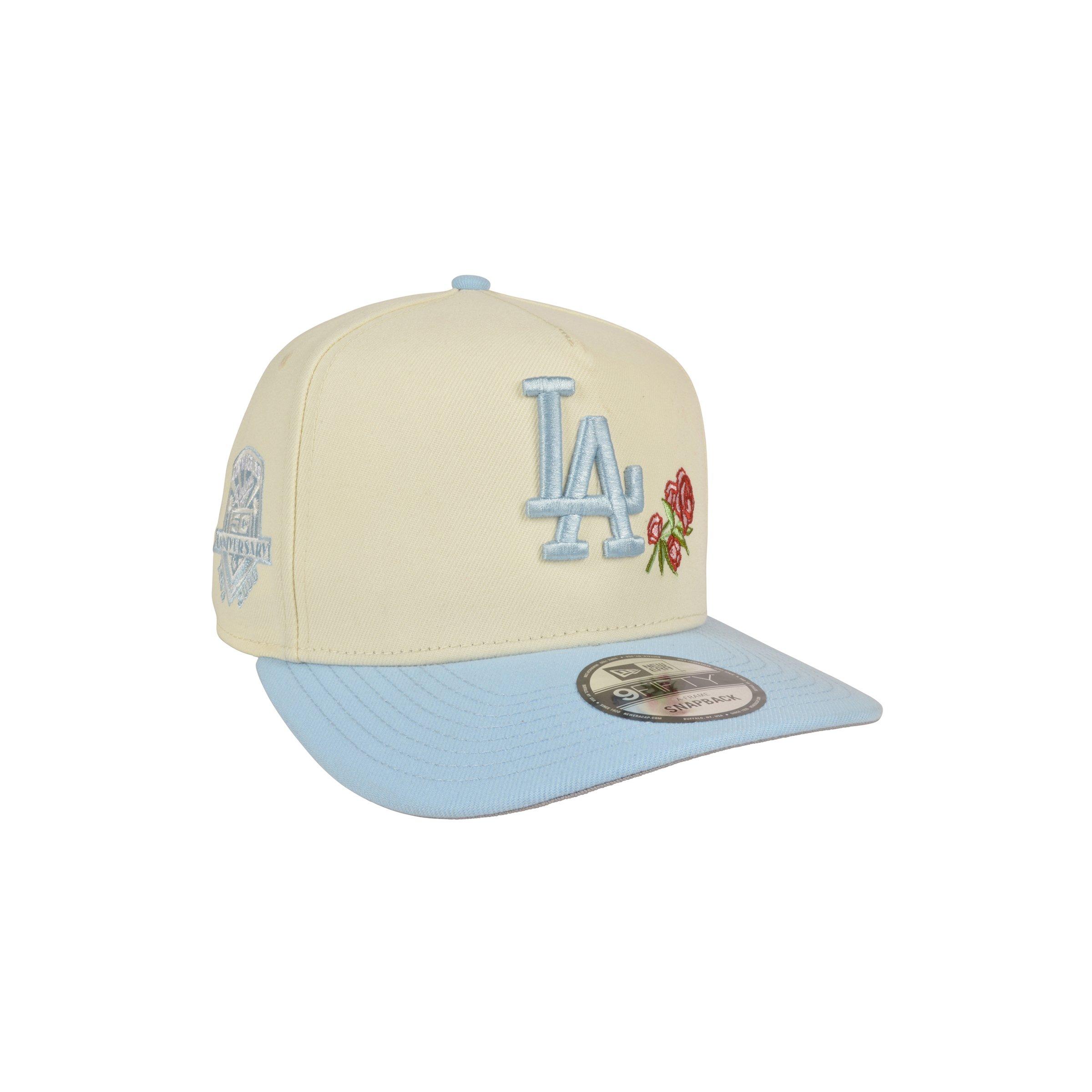 New Era Los Angeles Dodgers 9FIFTY A-Frame Roses Light Blue Snapback Hat