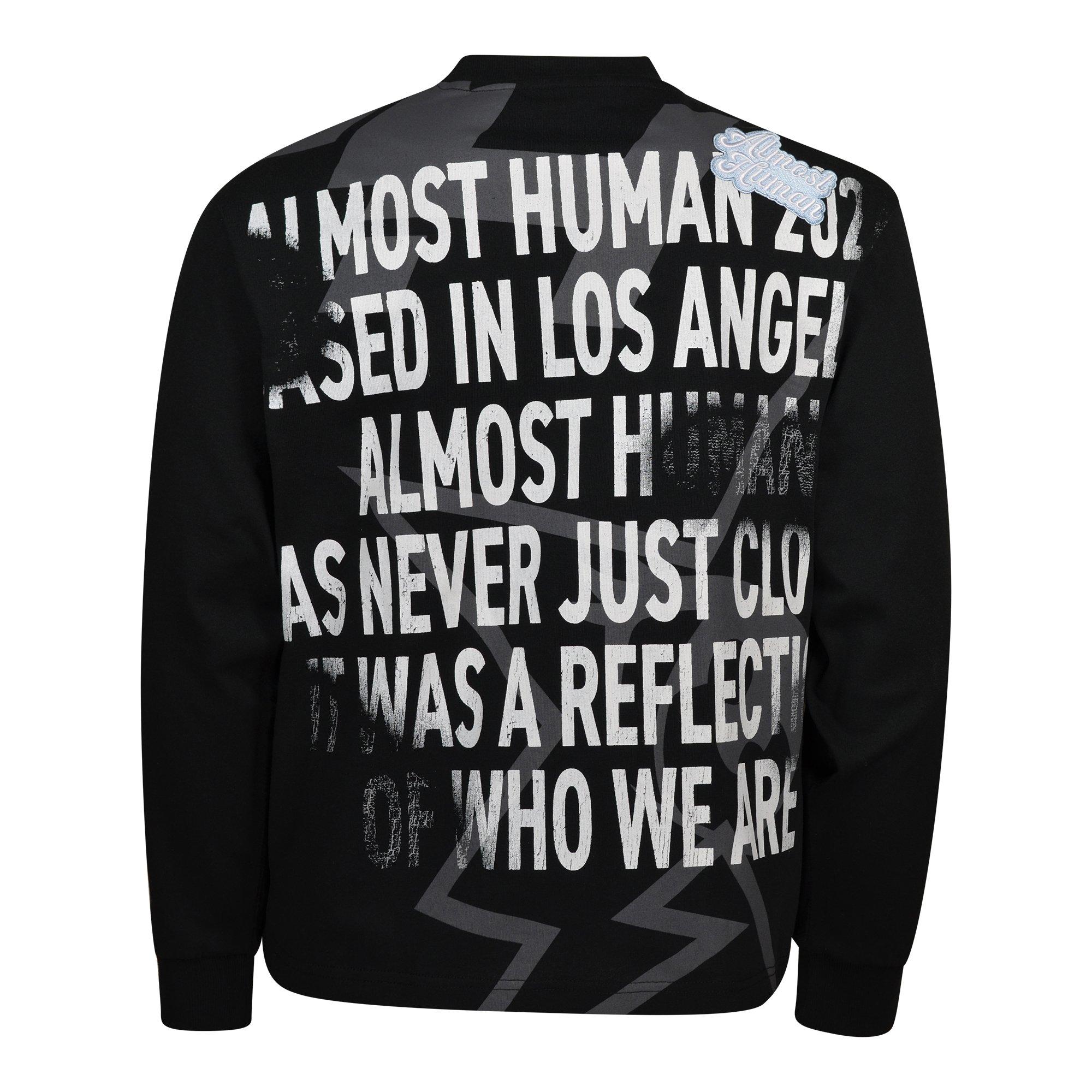 Almost Human Men's Reflection Of Us Longsleeve Tee - Black - BLACK Thumbnail View 2