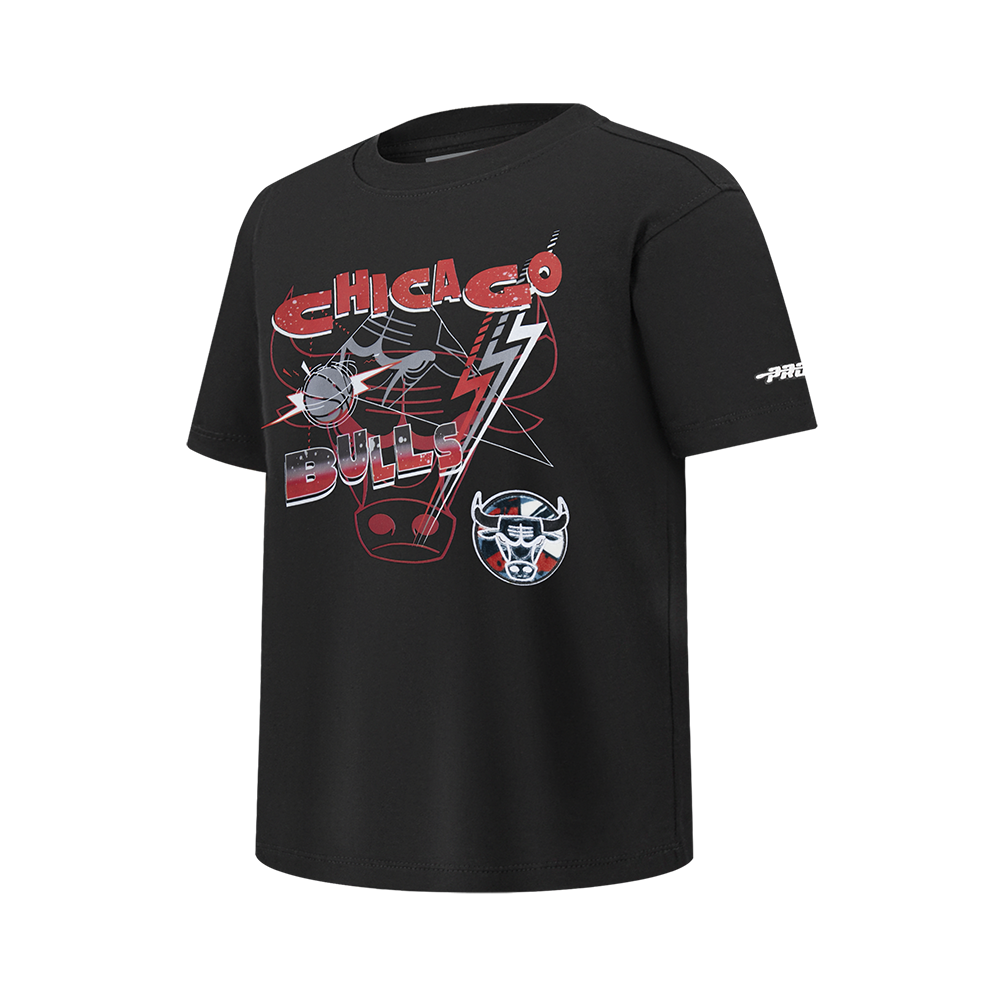 Pro Standard Chicago Bulls Big Boys Splatter Black Drop Shoulder Tee