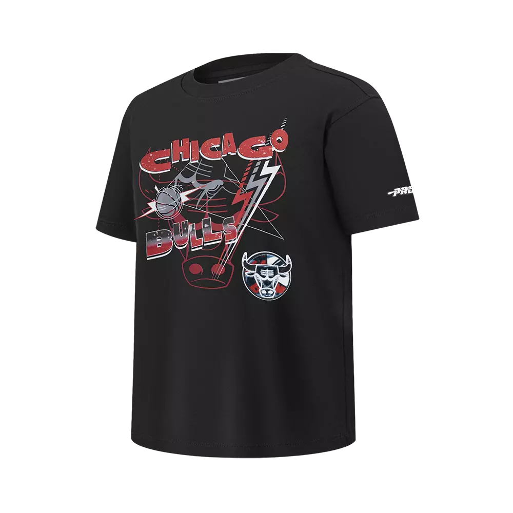 Pro Standard Chicago Bulls Big Boys Splatter Drop Shoulder Tee-Black - BLACK
