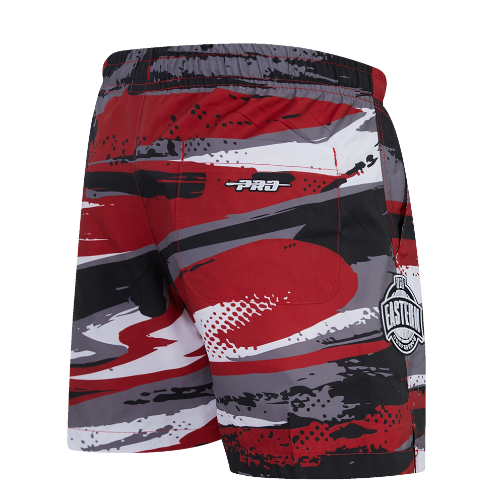 Pro Standard Chicago Bulls Big Boys All Over Print Splatter Woven Shorts - Red - RED Thumbnail View 4