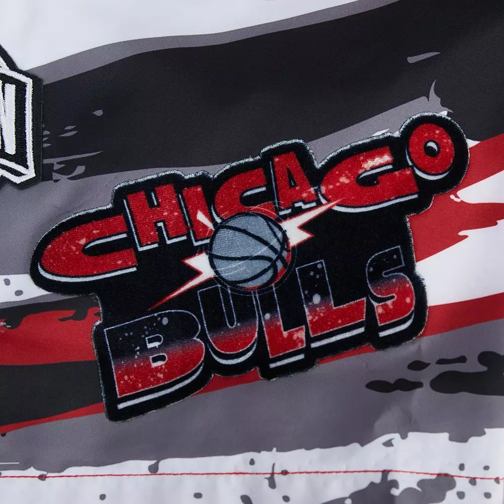 Pro Standard Chicago Bulls Big Boys All Over Print Splatter Woven Shorts - Red - RED