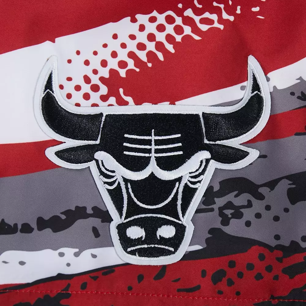 Pro Standard Chicago Bulls Big Boys All Over Print Splatter Woven Shorts - Red - RED