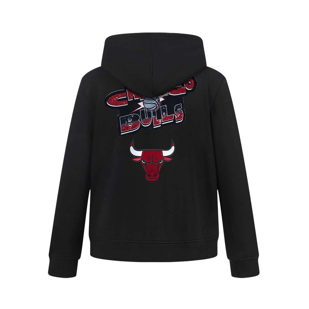 Pro Standard Chicago Bulls Big Boys Splatter Fleece Pullover Hoodie - Black - BLACK Thumbnail View 2