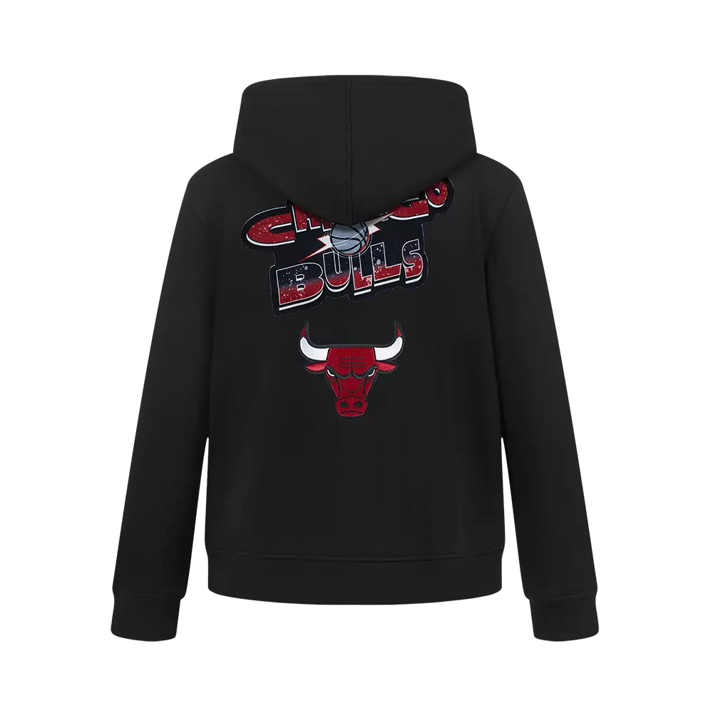 Pro Standard Chicago Bulls Big Boys Splatter Fleece Pullover Hoodie-Black - BLACK