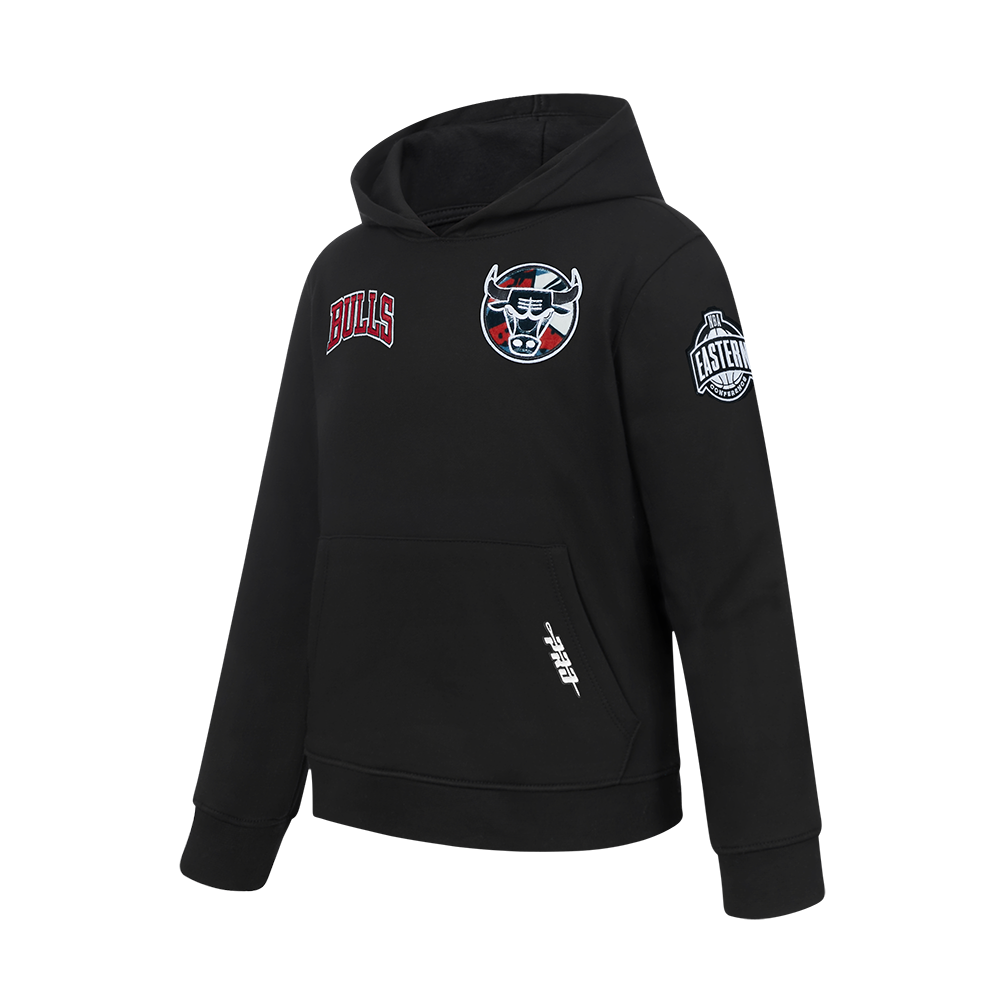 Pro Standard Chicago Bulls Big Boys Splatter Fleece Pullover Hoodie - Black - BLACK Thumbnail View 3