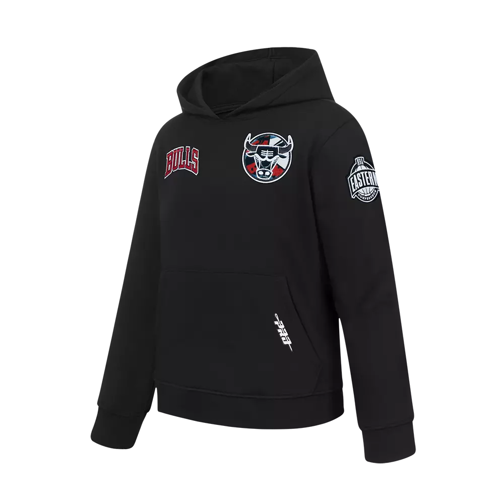 Pro Standard Chicago Bulls Big Boys Splatter Fleece Pullover Hoodie-Black - BLACK