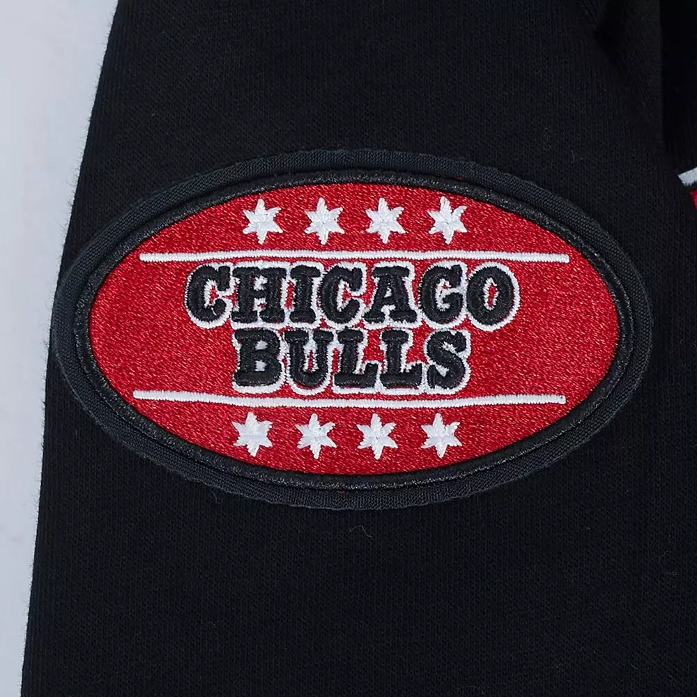 Pro Standard Chicago Bulls Big Boys Splatter Fleece Pullover Hoodie-Black - BLACK
