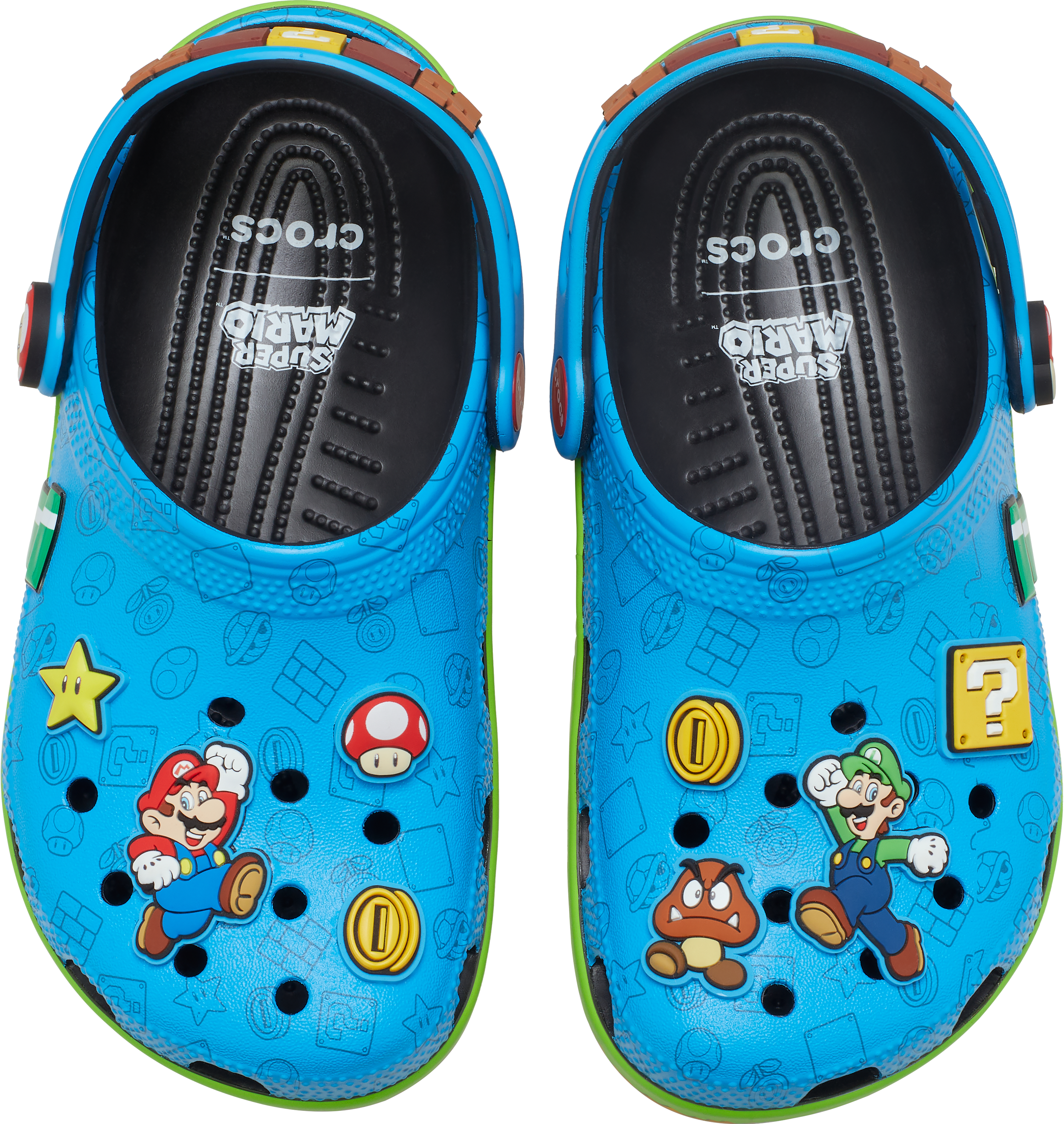 Crocs x Super Mario Classic Preschool Kids' Clog - BLUE Thumbnail View 5