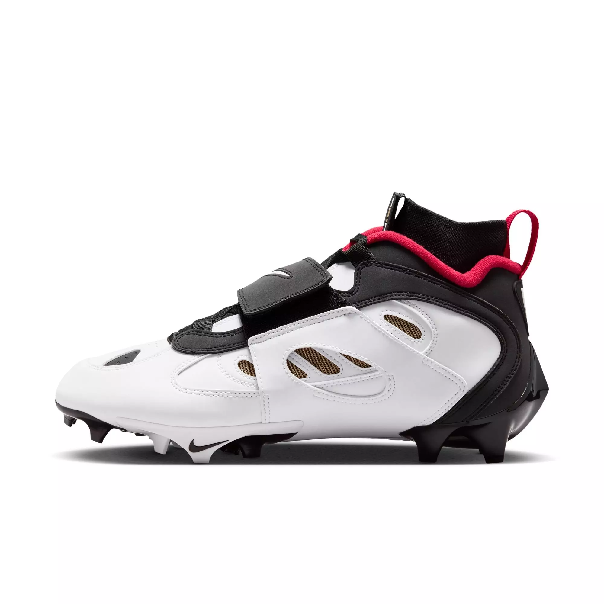 Nike Diamond Turf 2 "49ers" Men's Football Cleat - BLACK/WHITE/PRIME RED/METALLIC GOLD
