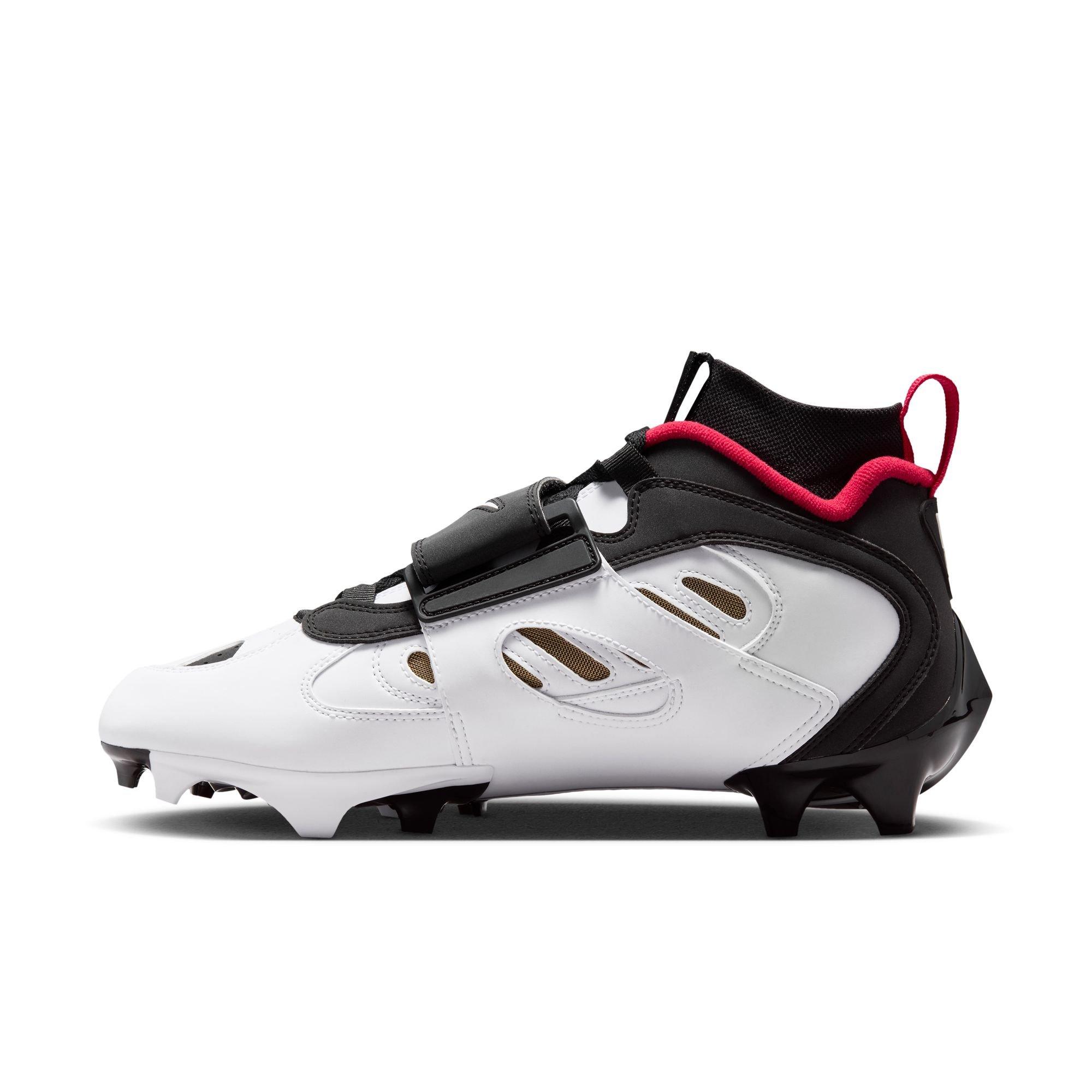 Nike Diamond Turf 2 "49ers" Men's Football Cleat - BLACK/WHITE/PRIME RED/METALLIC GOLD Thumbnail View 5