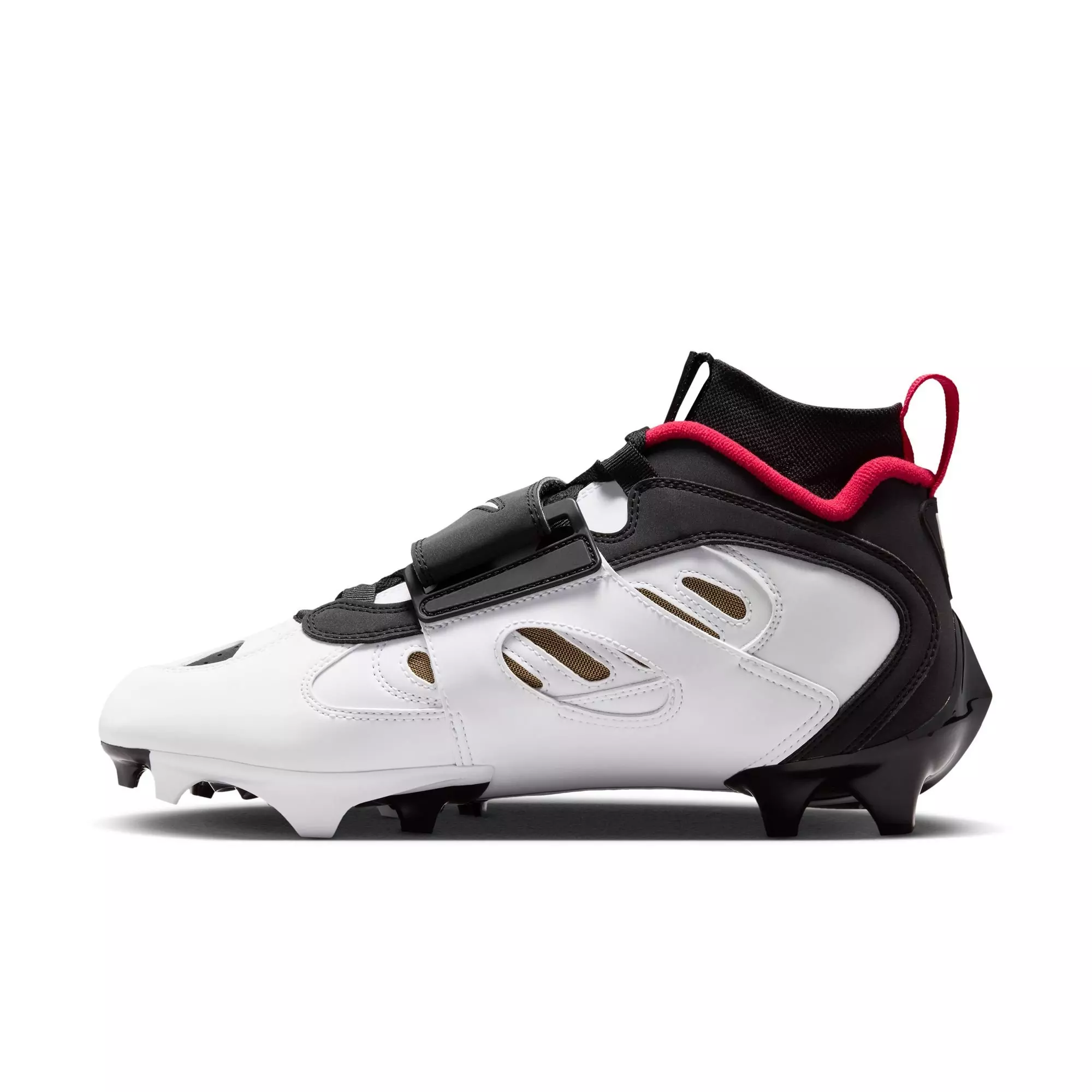 Nike Diamond Turf 2 "49ers" Men's Football Cleat - BLACK/WHITE/PRIME RED/METALLIC GOLD