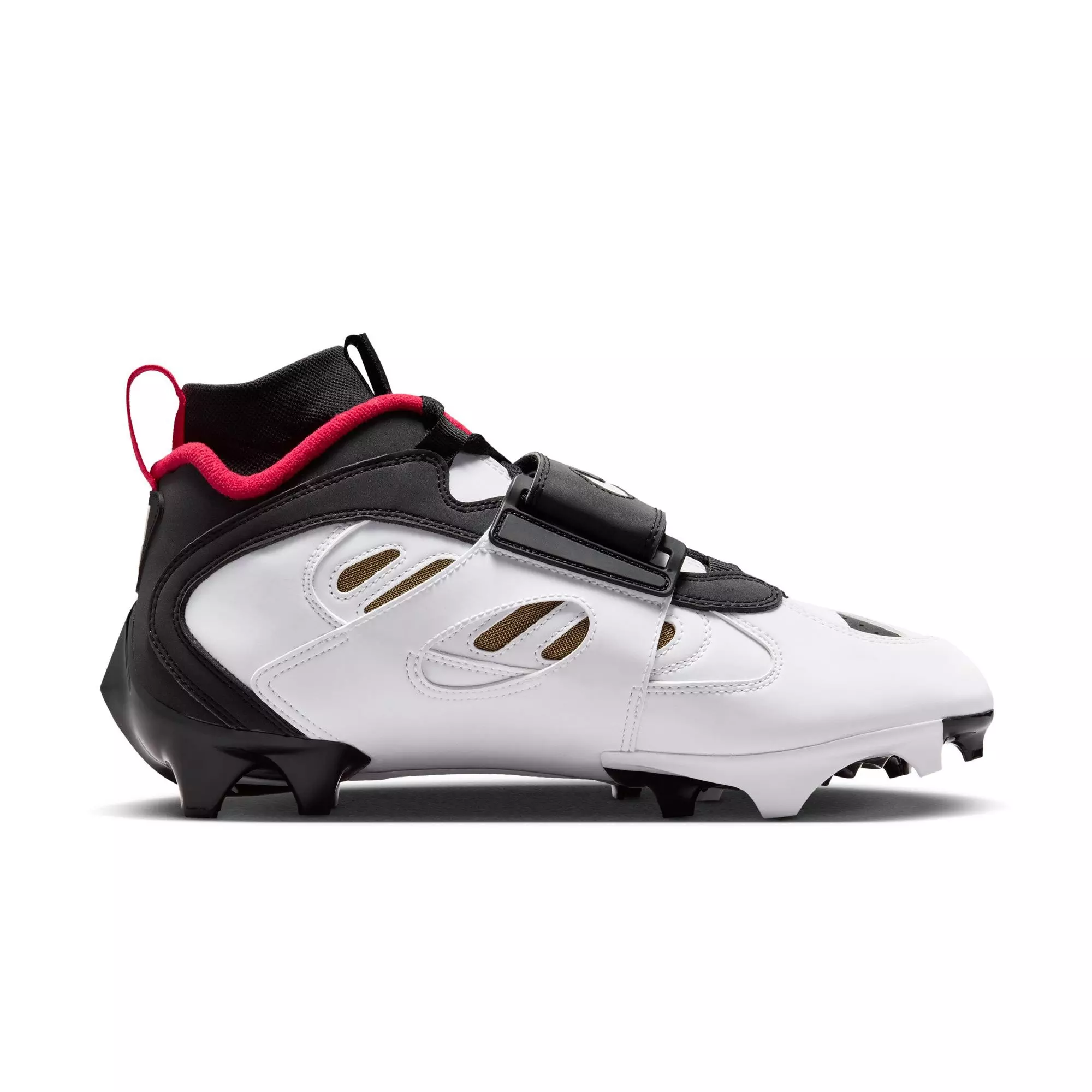 Nike Diamond Turf 2 "49ers" Men's Football Cleat - BLACK/WHITE/PRIME RED/METALLIC GOLD