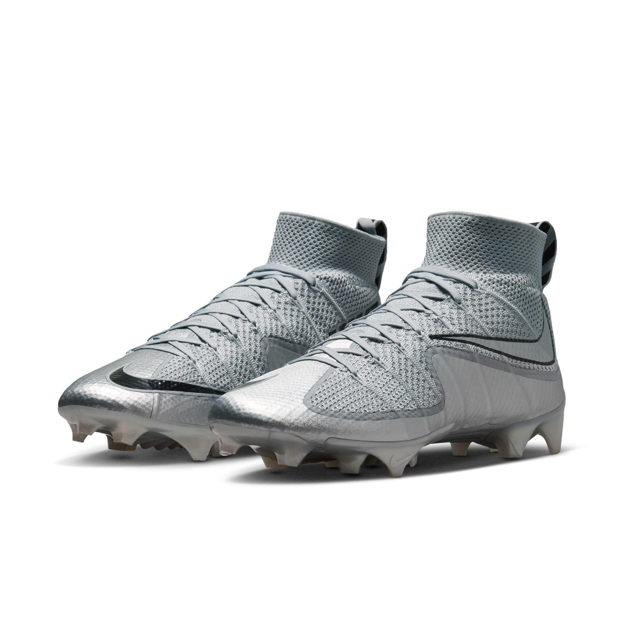 Nike Vapor Edge 360 Untouchable "Metallic Silver" Men's Football Cleat - WOLF GREY/BLACK/METALLIC SILVER Thumbnail View 6