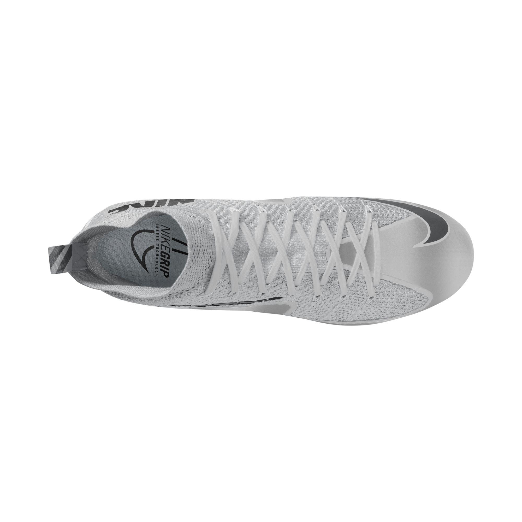 Nike Vapor Edge 360 Untouchable "Metallic Silver" Men's Football Cleat - WOLF GREY/BLACK/METALLIC SILVER Thumbnail View 9