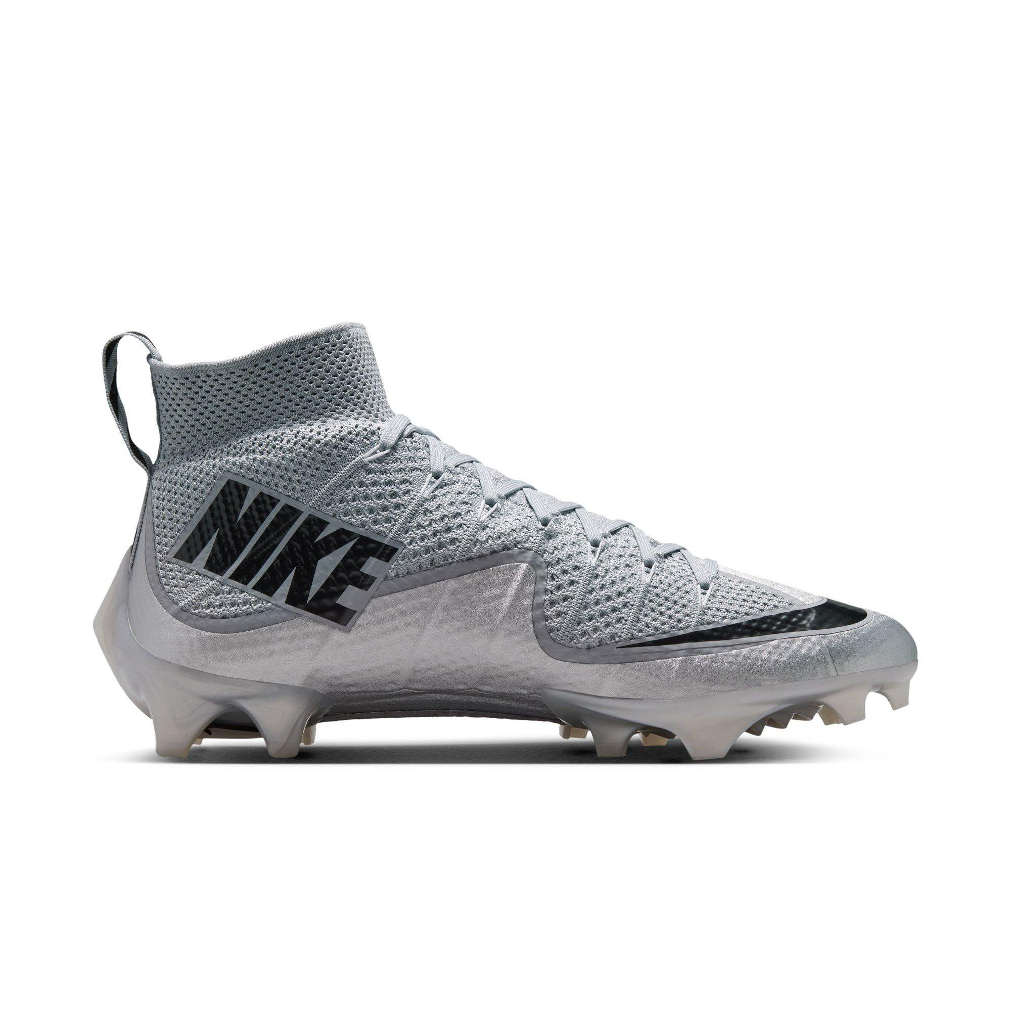 Nike Vapor Edge 360 Untouchable "Metallic Silver" Men's Football Cleat - WOLF GREY/BLACK/METALLIC SILVER Thumbnail View 3