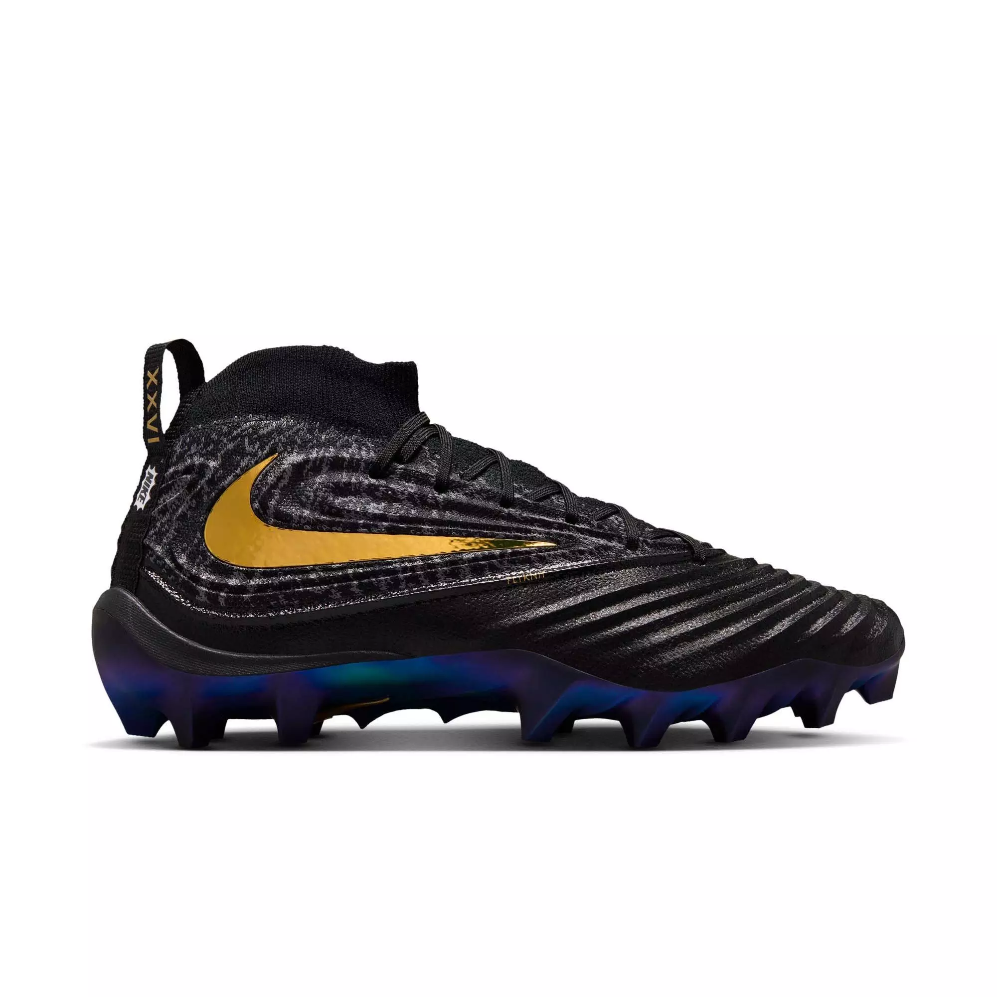 Nike Alpha Menace Elite 5 "Saquon Barkley" Men's Football Cleat - BLACK/METALLIC GOLD