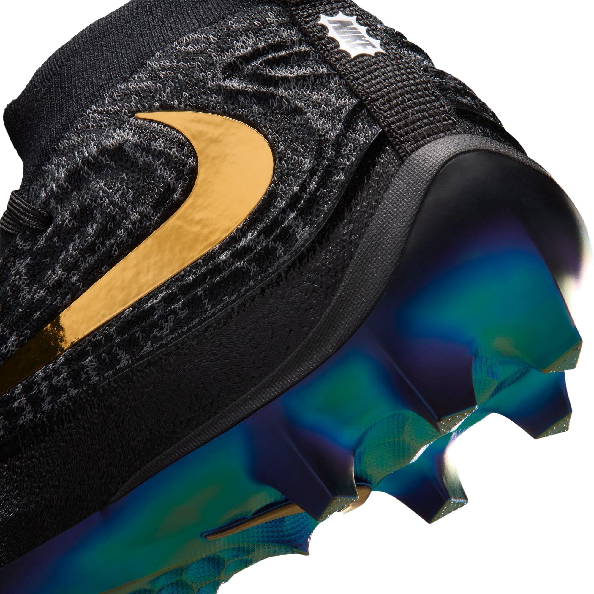 Nike Alpha Menace Elite 5 "Saquon Barkley" Men's Football Cleat - BLACK/METALLIC GOLD