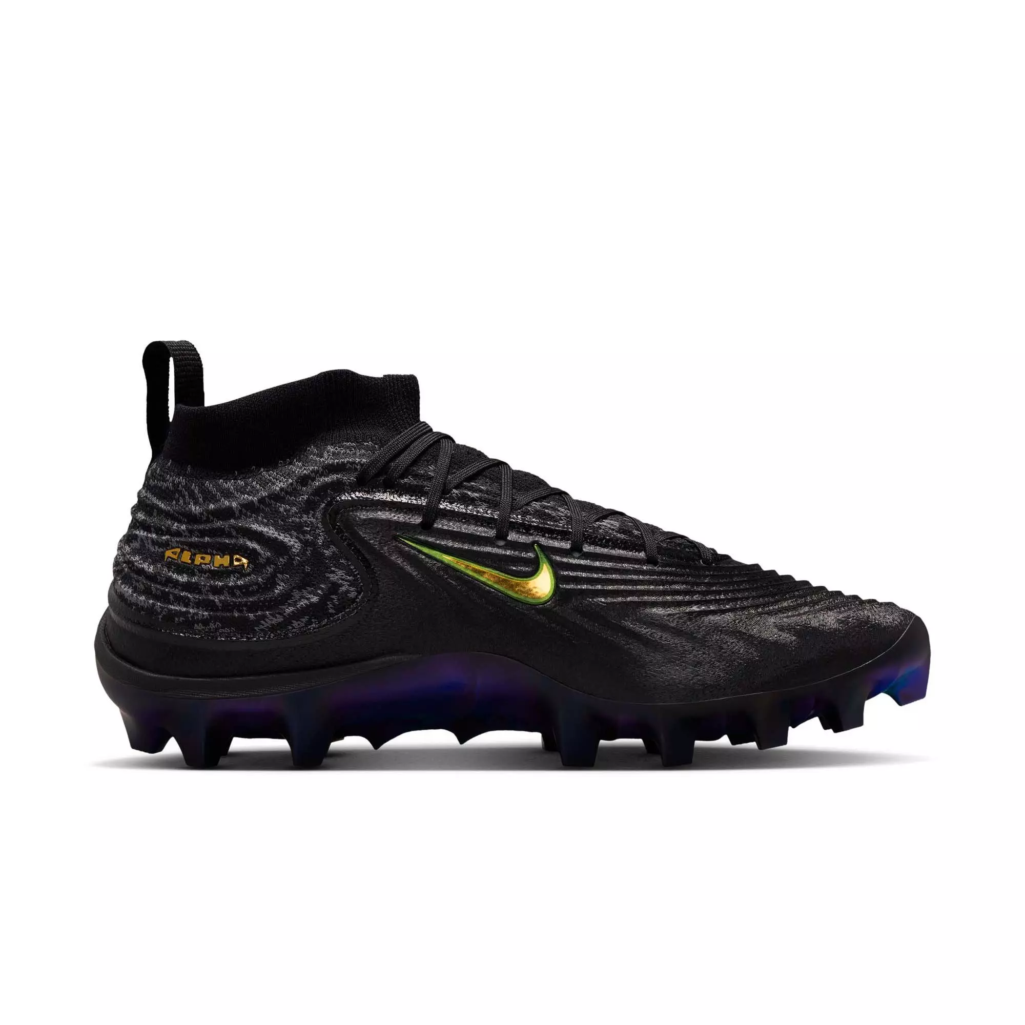 Nike Alpha Menace Elite 5 "Saquon Barkley" Men's Football Cleat - BLACK/METALLIC GOLD