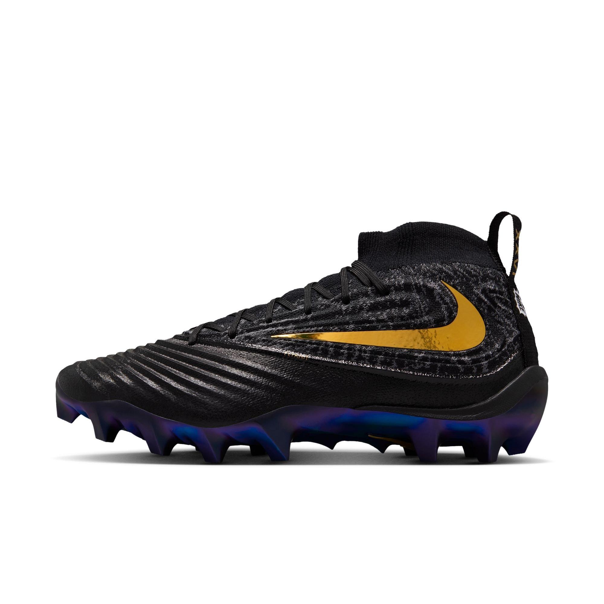 Nike Alpha Menace Elite 5 "Saquon Barkley" Men's Football Cleat - BLACK/METALLIC GOLD