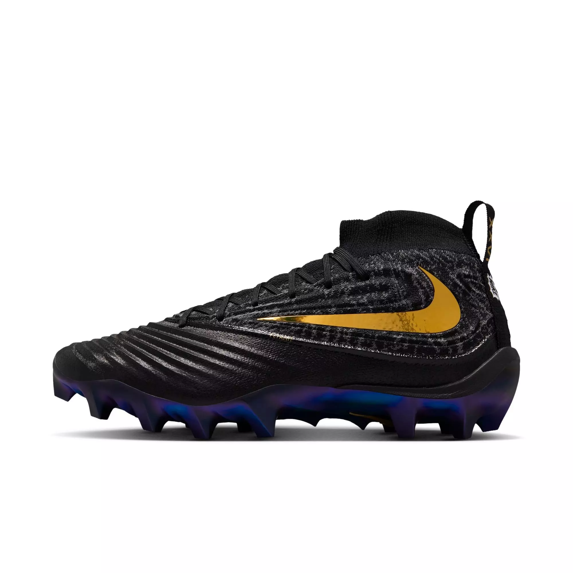 Nike Alpha Menace Elite 5 "Saquon Barkley" Men's Football Cleat - BLACK/METALLIC GOLD