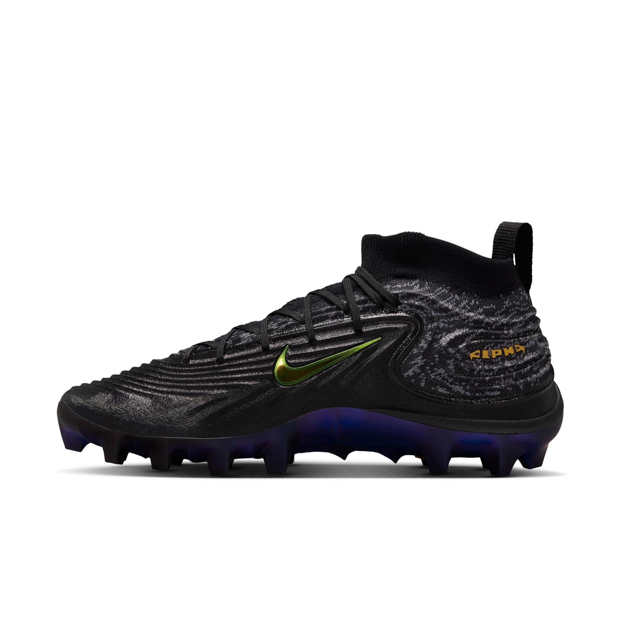 Nike Alpha Menace Elite 5 "Saquon Barkley" Men's Football Cleat - BLACK/METALLIC GOLD